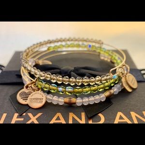 Alex And Ani Beaded Bangles, Set of Three